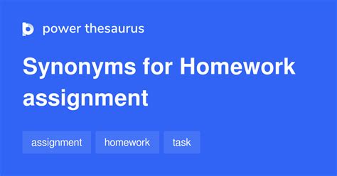 assignment thesaurus|ASSIGNMENT Synonyms .